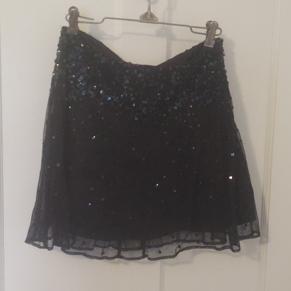 Victoria's Secret Black Beaded Skirt Sz 4